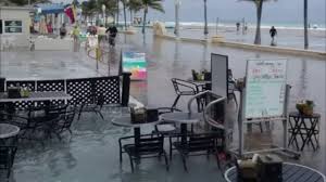 King Tide Flooding Causing Issues For Businesses Along Hollywood Beach