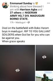 Is there a concession allowing one who has repented from buying haraam shares to keep them in order to recover his or her capital? Soldier Shares Photos Of His Colleagues Killed In Battle With Boko Haram In Maiduguri Lovablevibes Digital Nigeria Hip Hop And R B Songs Mixtapes Videos