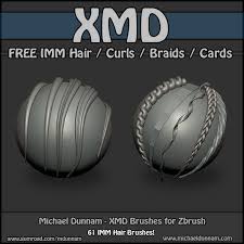 Free Zbrush Imm Hair Brushes Zbrush Hair Zbrush Hair Brush