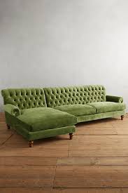 Slub Velvet Fan Pleat Sectional Anthropologie Deco Maison Mobilier Decoration Interieure