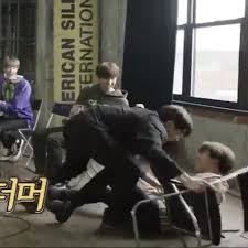 Jimin Fell Off The Chair And Jungkook Went To Help Him But Instead He Ended Up Falling Too Jungkook Jimin Kdrama