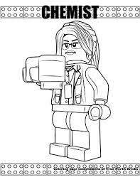 Coloring Page Chemist True North Bricks Coloring Pages Lego Coloring Pages Lego Coloring