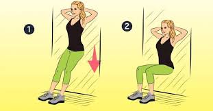 Sandalye Wall Workout Workout Tummy