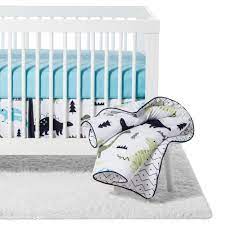 Crib bedding to complete the perfect nursery by carousel designs. Sweet Jojo Designs Crib Bedding Set Blue Green Mod Dino 11pc Target