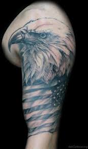 It may signify a battle between wisdom and vengeance or other opposing forces. American Eagle Sleeve Tattoo