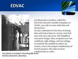 Edvac was one of the earliest electronic computers. History Of Computers Shatilova Anna The Early