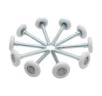 Rodillo para puerta de garaje, ruedas de nailon silencioso de 1.8 pulgadas,  vástago de 4 pulgadas para reemplazo de riel de garaje con rodamiento de ...