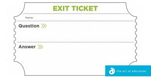 Exit slips give students an opportunity to review keys ideas, consider 3 Simple Exit Tickets To Boost Student Comprehension