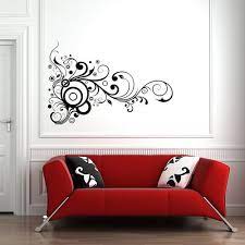 Dale tiffany hankley 4 in. Wall Decal Graphic Wall Sticker Lush Swirl Wall Decor Living Room Room Wall Decor Living Room Art