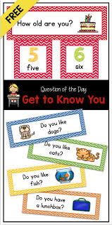 free question of the day get to know you pocket chart