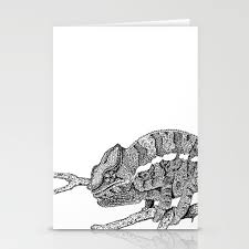 Panther Chameleon Stationery Cards By Samscalz