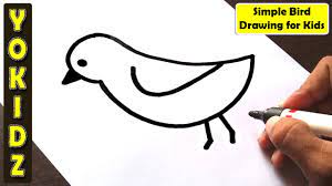 Simple Bird Drawing For Kids - Yokidz - Youtube