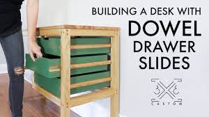 How To Use Dowels As Drawer Slides Surprisingly Easy To Do Drawer Slides Built In Desk Diy Drawers