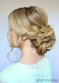 To create a perfectly straight part, use a tail comb. Braid And Low Bun Updo Missy Sue