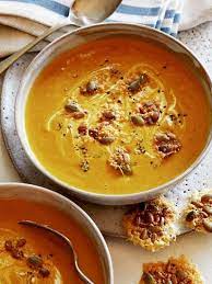 Creamy Pumpkin Soup Spoon Fork Bacon Recipe Creamy Pumpkin Soup Pumpkin Recipes Vegetarian Pumpkin Soup