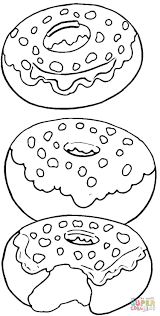 Tasty Donuts Food Coloring Pages Donut Coloring Page Free Printable Coloring Pages
