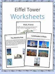 Eiffel Tower Facts Worksheets Monument History For Kids