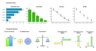 design elements comparison charts and indicators