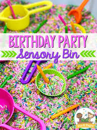 Birthday Activities For Kids Birthday Sensory Bin For Preschool Pre K Pages Preschool Birthday Sensory Bins Preschool Themes