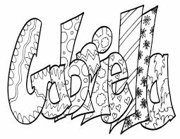 Gabriella Free Coloring Page Stevie Doodles Free Coloring Pages Coloring Pages Name Coloring Pages
