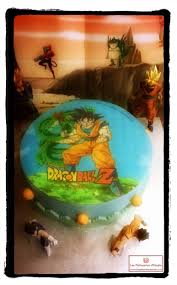 Gateau Dragon Ball Z Pate A Sucre Et Disque Azyme Par Les Patisseries D Elodie Gateau Dragon Gateau Enfant Gateau