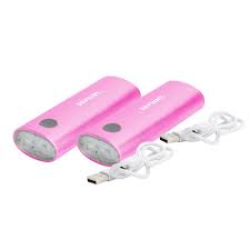 Defiant 130 Lumens Rechargeable Flashlight And Power Bank In Pink 2 Pack 99914 The Home Depot Rechargeable Flashlight Powerbank Flashlight