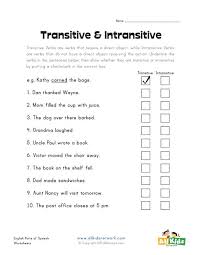 Transitive And Intransitive Verbs Worksheet All Kids Network Intransitive Verb Verb Worksheets Verb