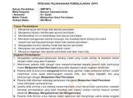 Rpp bahasa indonesia semmester 1 & 2 kelas 6. Rpp Smp Kelas Ix Bahasa Indonesia