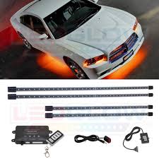 Ledglow Orange 4pc Wireless Led Underbody Underglow Lighting Kit Walmart Com Walmart Com