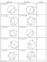 An inscribed angle is an angle that is subtended at any point on the circumference of a circle and creates an arc on the opposite end. Inscribed Angles In Circles Partner Worksheet By Mrs E Teaches Math Teachers Pay Teachers Angles Worksheet Worksheets Word Problem Worksheets