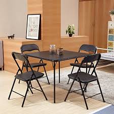 Dining Set Furniturer 5 Pcs Folding Dinning Table And Chair Set For 4 Person Dinette In Liv Dinning Tables And Chairs Dining Table Chairs Folding Dinning Table
