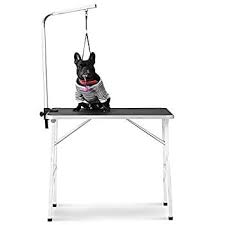Rhomtree Foldable Pet Grooming Table With Adjustable Grooming Arm For Small Dog Durable Heavy Duty Want To Know More In 2020 Pet Grooming Dog Bed Large Dog Grooming