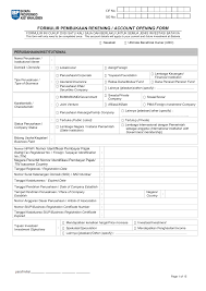 Pembukaan rekening bank korporat di indonesia. Formulir Pembukaan Rekening Account Opening Form