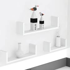 Whether you want to display decor or organize your essentials, white floating wall shelves in marble or metal are chic and functional. Bergen White 3 Set U Shape Floating Wall Shelf Home Store More
