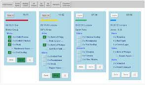 Organizes items, so dishes that should go out at the same time are prepared in the right order. Kitchen Display System