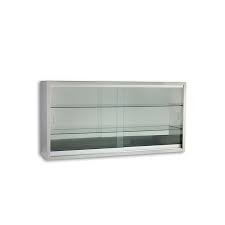 2 Sliding Glass Doors Stainless Steel Wall Storage Cabinet La Pastilla