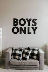 Boys Room Makeover With Walls Need Love Vinyl Wallpaper Merrick S Art Kids Room Sign Boys Room Wallpaper Modern Boys Rooms