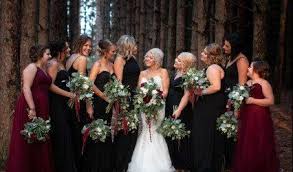 Winter Bridesmaid Dresses Black Burgundy Mix And Match Bridesmaid Dresses June Berr Girls Bridesmaid Dresses Flower Girl Dresses Winter Bridesmaid Dresses