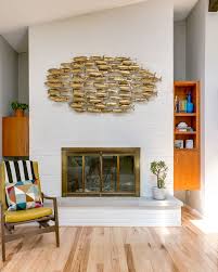 Fireplace grates can be produced from many different materials. Painting A Mid Century Modern Fireplace How To Paint Brick White Modern Fireplace Mid Century Modern Fireplace Makeover Painted Brick