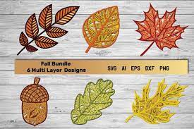 Download Fall Svg Multi Layer Bundle Svg 3d Layered Leaf Cut File 818583 Cut Files Design Bundles