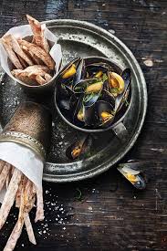 Moules Frites Art Culinaire Nourriture Photographie Culinaire