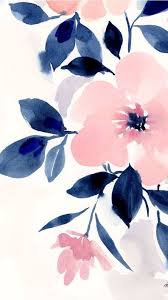 Pink And Navy Blue Girly Floral Iphone Background Wallpaper Iphonebackground Jan Schmidt Wallpapers Designs In 2020 Floral Iphone Background Floral Watercolor Iphone Background Wallpaper