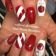 Gold glitter from martha stewart collection glitters mixed with clear acrylic. Best Acrylic Christmas Nails 71 Acrylic Christmas Nail Designs Best Nail Art Christmas Nail Art Designs Christmas Nail Designs Xmas Nails