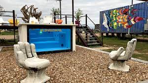 The hotel offers guests the opportunity to stay in one of six shipping containers, each consisting of a living room, a kitchen, a bedroom and a bathroom with. Batteries Running Low Recharge At A Shipping Container Hotel Whiskey Room