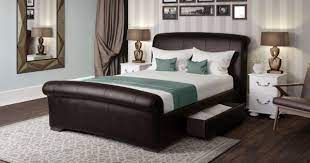 Santino Brown Faux Leather Bed Frame Only 399 99 On Bensonsforbeds Co Uk Http Tinyurl Com Pbyp97w Leather Bed Frame Leather Bed Leather Bed Bedroom