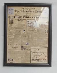 India newspaper framed ...