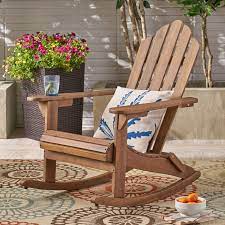 Harlee Outdoor Adirondack Acacia Wood Rocking Chair Dark Brown Walmart Com In 2021 Outdoor Rocking Chairs Wood Rocking Chair Adirondack Rocking Chair