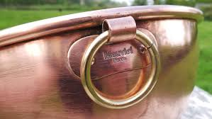 Mauviel Vintage French Copper Full Round Mixing Bowl Brass Etsy Mauviel French Vintage Copper Bowl