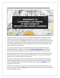 Importance Of Considering Car Parking At Early Stages Of Architectural Project Planning By Wohrparking Issuu