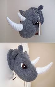 Split into two sections, wearables and habitat, this unique book includes knitting patterns from moose and badger wall. Hand Knitted Crochet Rhino Head Faux Taxidermy 3d Wall Art Etsy Crochet Taxidermy Crochet Hand Knitting